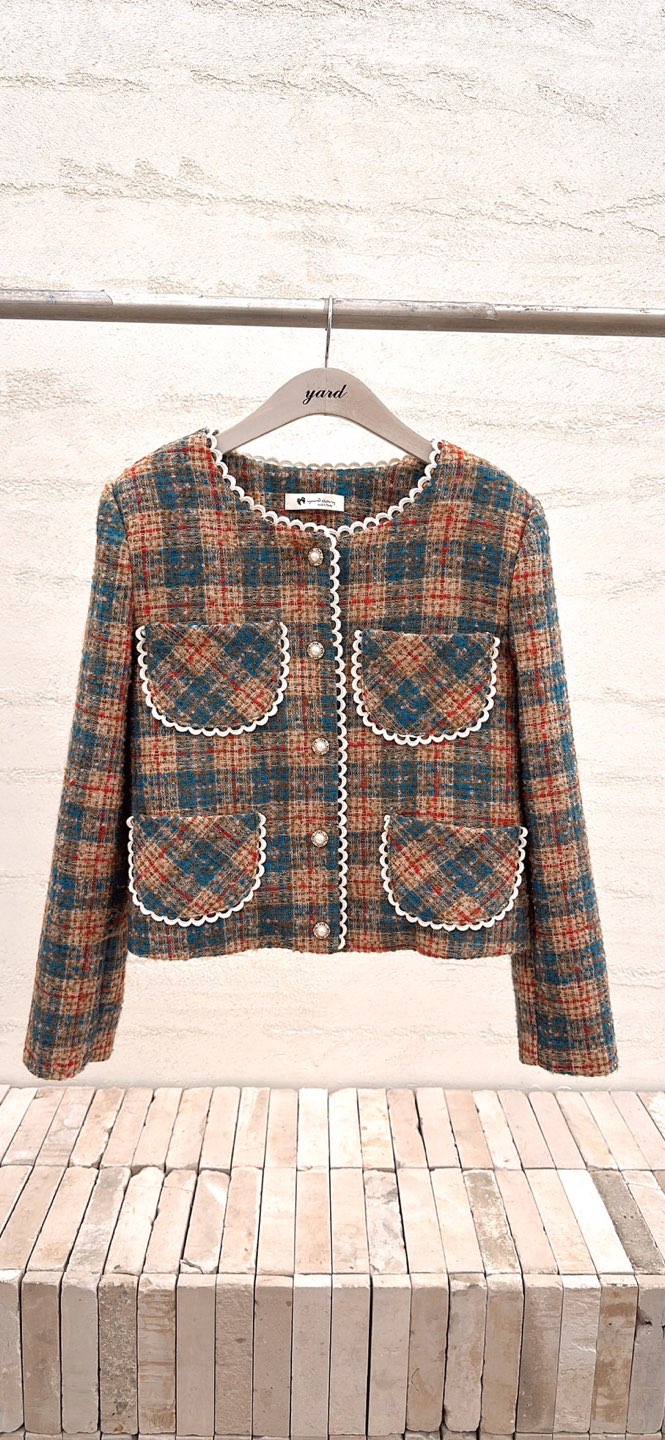 YARD東大門㊣直郵女裝新品熱賣真品25秋冬時尚人氣夾克口袋YARD夾克圖色1