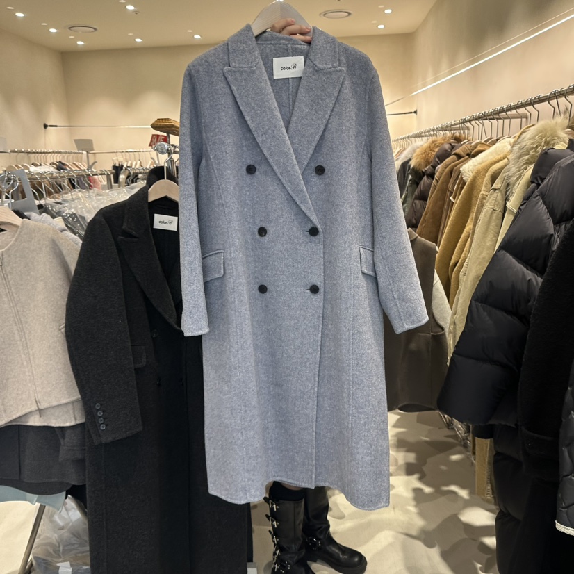 CREME BRULEE東大門㊣代購女士新品推薦熱賣25秋冬中長款大衣CREME BRULEE/DH中長款大衣圖色1