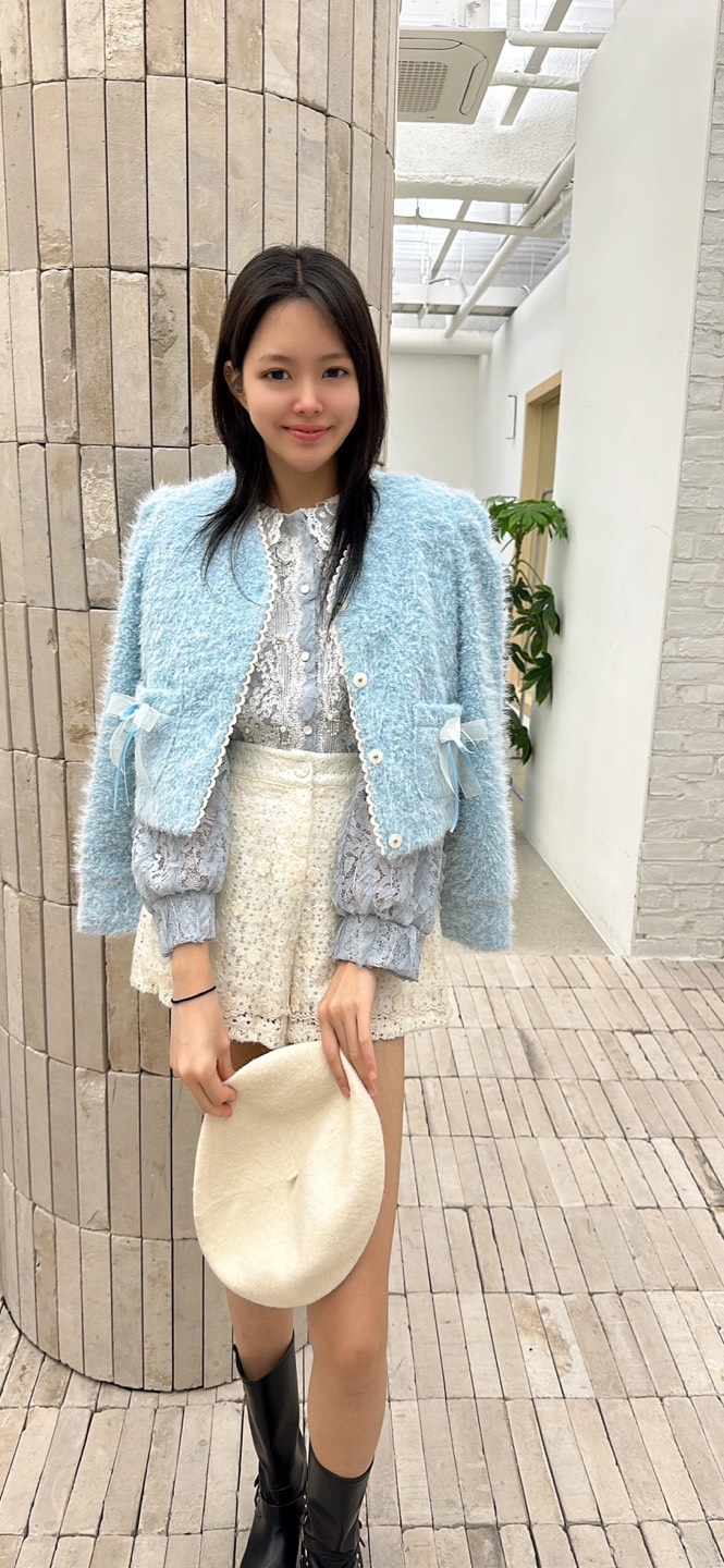 YARD東大門㊣代購女士新品25秋冬休閑時尚職業襯衫蕾絲衫雙層YARD襯衫/蕾絲衫