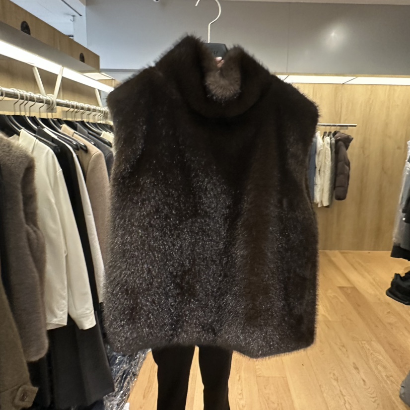 LEFANCY韓國直郵㊣女裝新品25秋冬時尚真品職業推薦馬甲貂皮LEFANCY馬甲圖色2