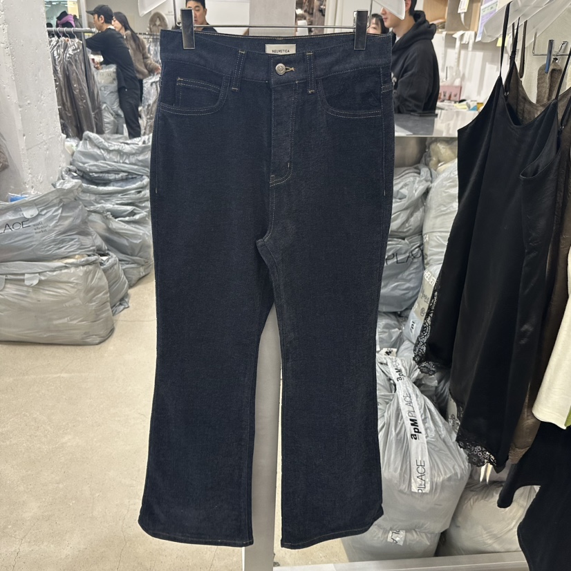 HELVETICA東大門㊣實拍女裝新款熱賣推薦真品時尚牛仔褲保暖HELVETICA牛仔褲圖色2深藍色