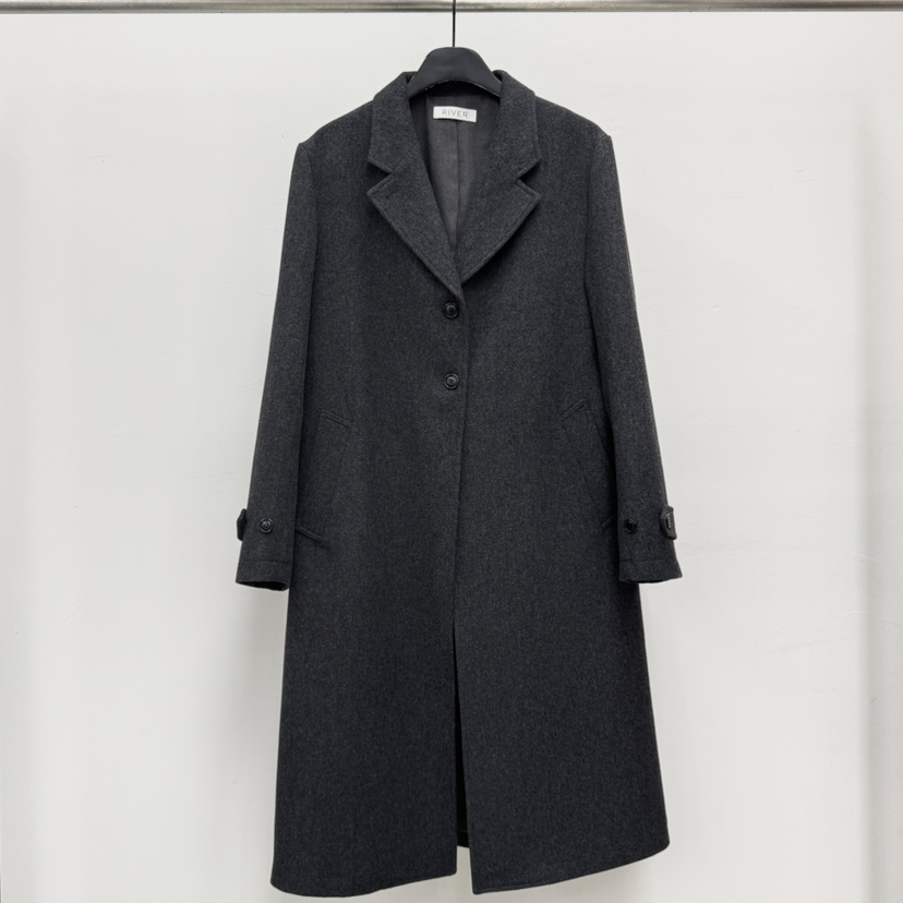 RIVER東大門㊣實拍女裝新品真品熱賣職業推薦中長款大衣復古WATER/RIVER中長款大衣圖色2