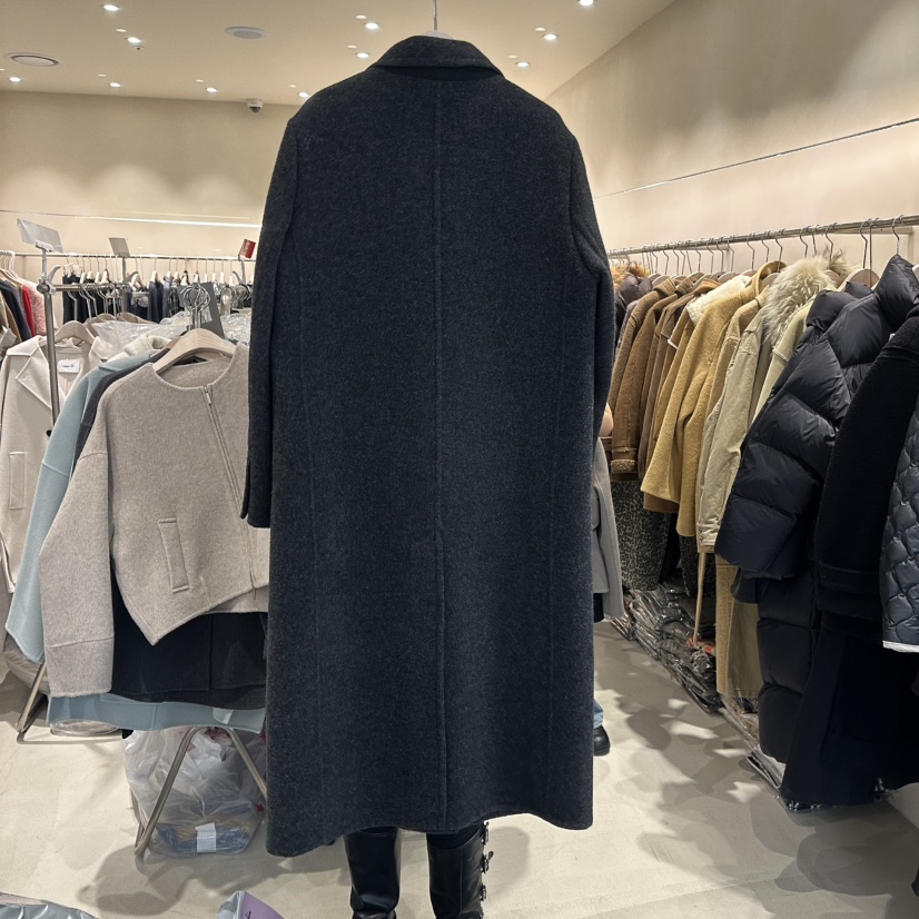 CREME BRULEE韓國代購㊣女裝新品時尚休閑真品熱賣中長款大衣CREME BRULEE/DH中長款大衣