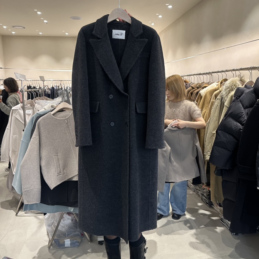 CREME BRULEE韓國代購㊣女裝新品時尚休閑真品熱賣中長款大衣CREME BRULEE/DH中長款大衣圖色1