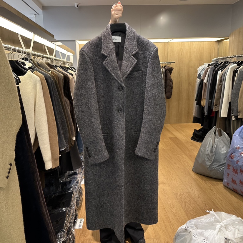 LEFANCY韓國代購㊣女士新品職業熱賣25秋冬時尚休閑中長款大衣LEFANCY中長款大衣圖色2