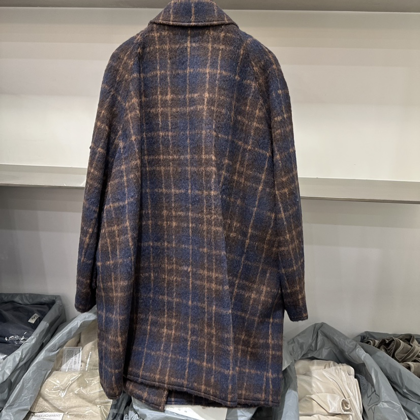 GALLERY-P東大門㊣直郵女士新款時尚25秋冬中長款大衣格子GALLERY-P中長款大衣