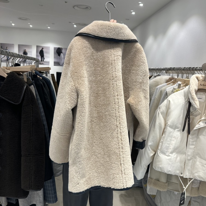 ACKER韓國直郵㊣女士新款推薦職業人氣中長款大衣里外穿雙面ACKER中長款大衣