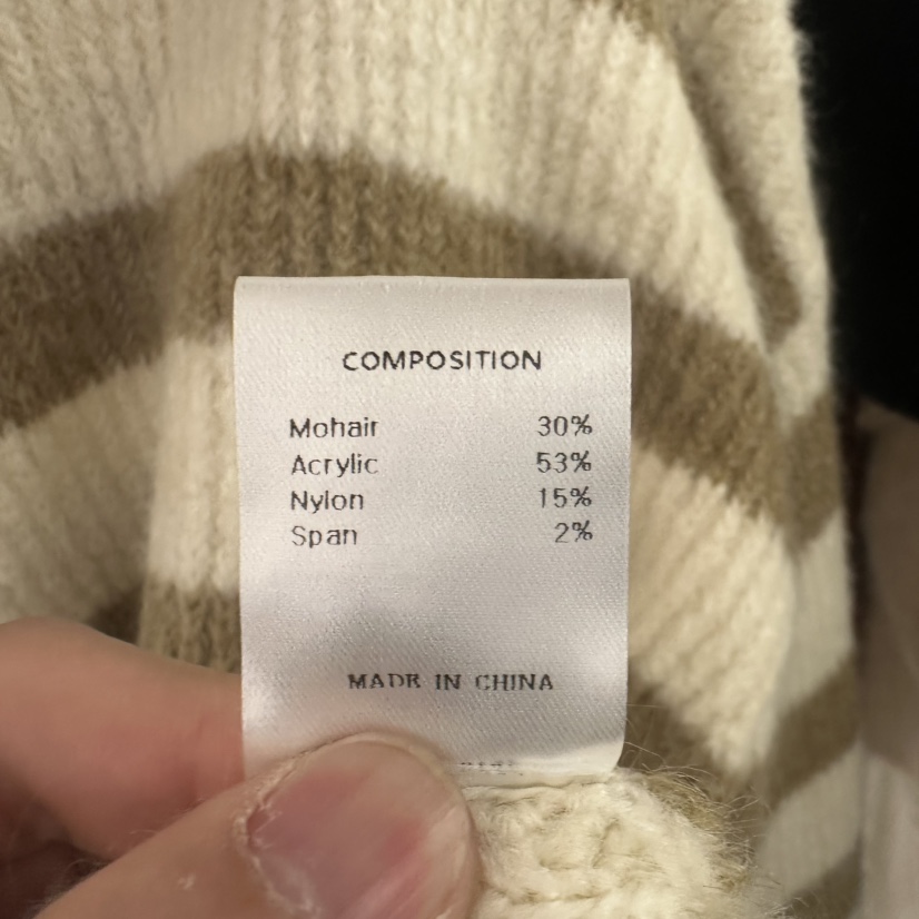 MARAN-P東大門㊣實拍女士新款職業真品針織衫馬海毛高領條紋MARAN針織衫