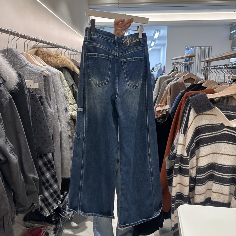 CREME BRULEE東大門㊣直郵女士新品職業推薦真品牛仔褲加絨CREME BRULEE/DH牛仔褲