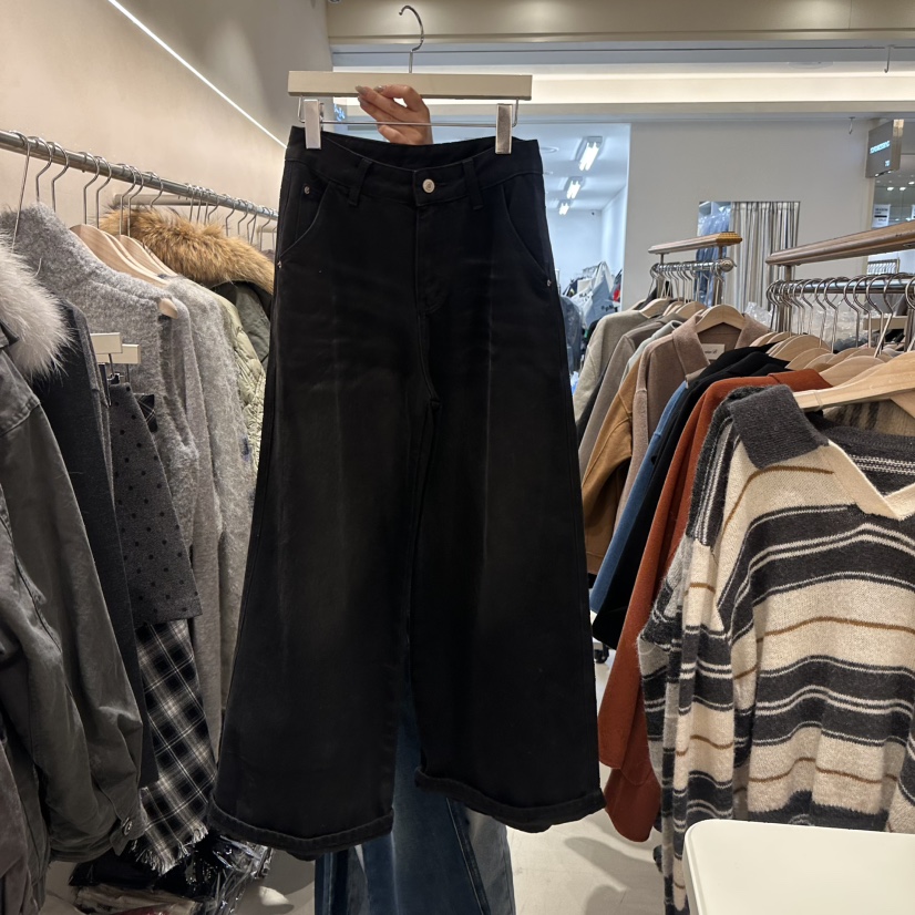 CREME BRULEE東大門㊣直郵女士新品職業推薦真品牛仔褲加絨CREME BRULEE/DH牛仔褲圖色2