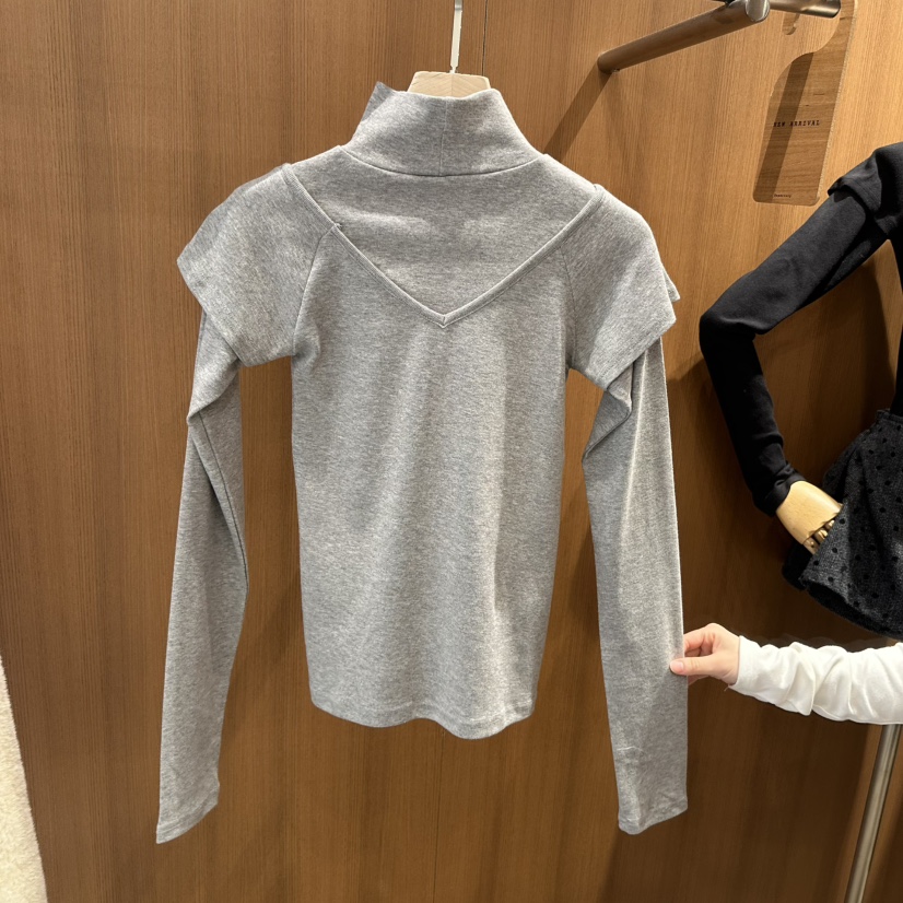 REPERTORY東大門㊣直郵女士新款真品25秋冬休閑長袖T恤假兩件REPERTORY長袖T恤