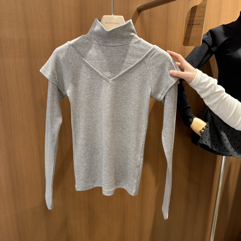 REPERTORY東大門㊣直郵女士新款真品25秋冬休閑長袖T恤假兩件REPERTORY長袖T恤圖色1