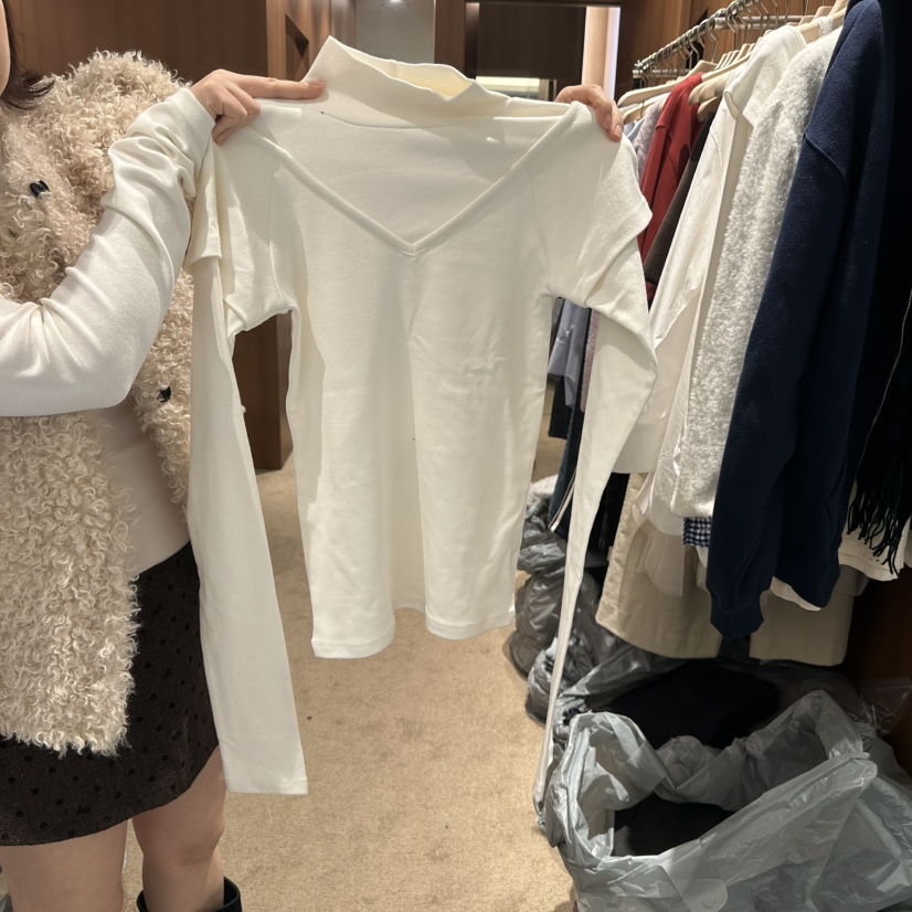 REPERTORY東大門㊣直郵女士新款真品25秋冬休閑長袖T恤假兩件REPERTORY長袖T恤圖色3