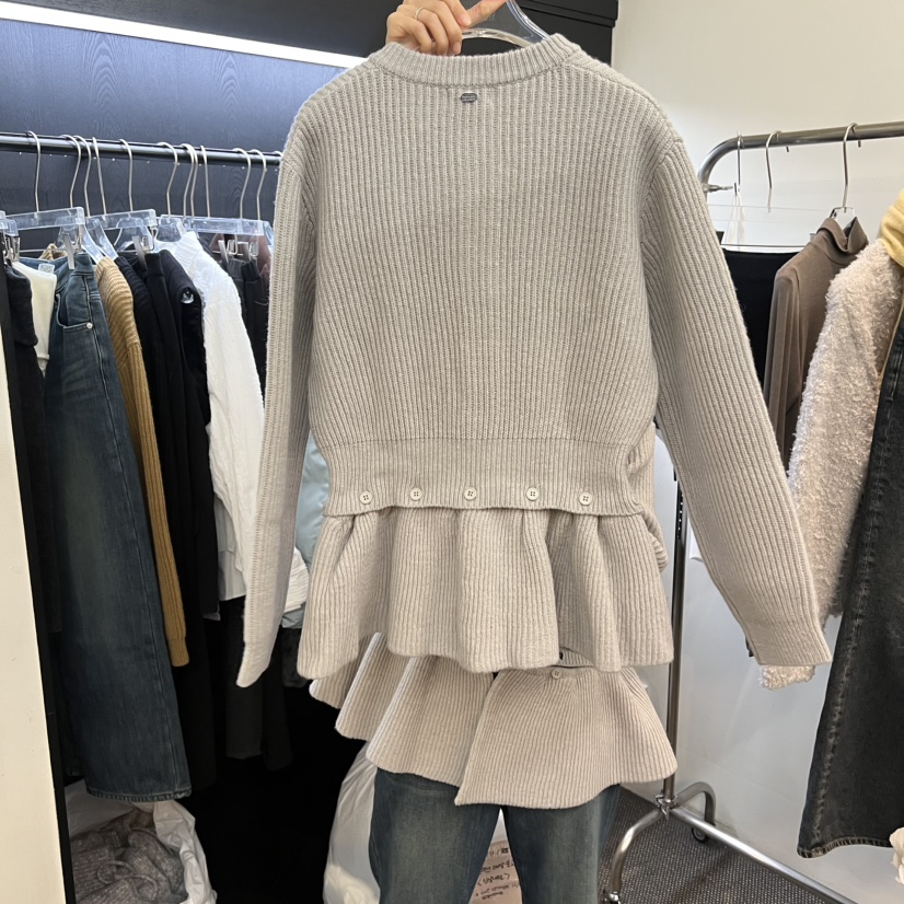 MORE THAN YESTERDAY/LOVE YOU SO MUCH韓國代購㊣女裝新款25秋冬針織衫LYSM/MORE THAN YESTERDAY針織衫