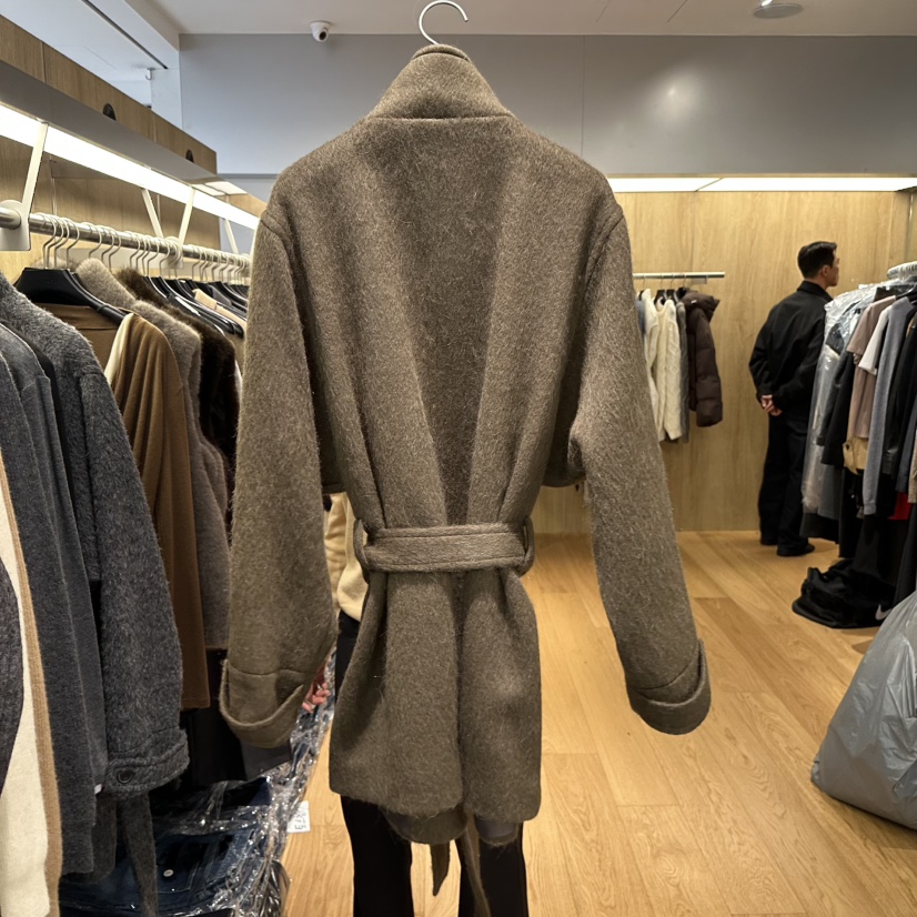 LEFANCY東大門㊣實拍女士新品推薦人氣時尚中長款大衣羊駝毛LEFANCY中長款大衣