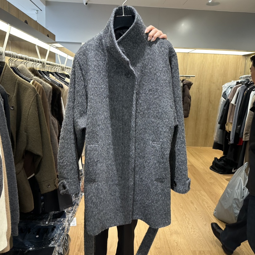 LEFANCY東大門㊣實拍女士新品推薦人氣時尚中長款大衣羊駝毛LEFANCY中長款大衣圖色1