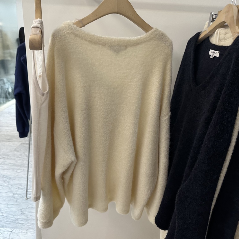 DE VENTI東大門㊣實拍女士新款人氣25秋冬職業真品針織衫V領DE VENTI針織衫