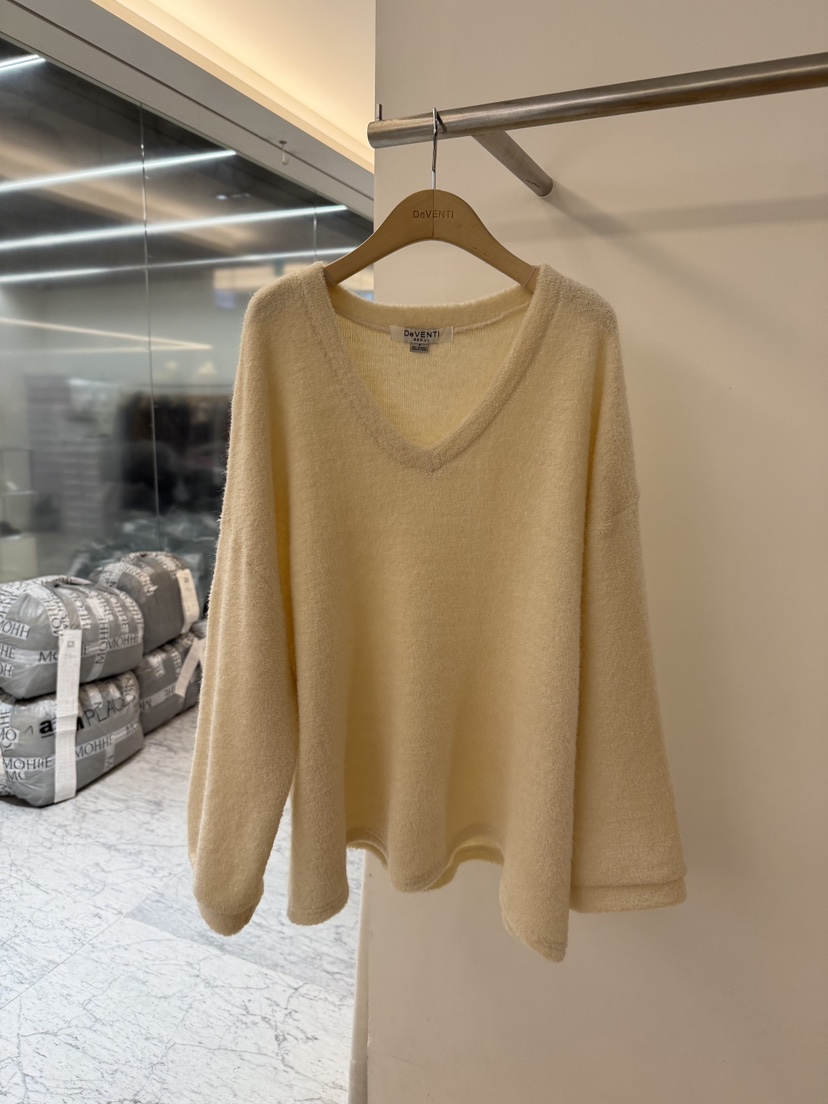 DE VENTI東大門㊣實拍女士新款人氣25秋冬職業真品針織衫V領DE VENTI針織衫圖色3