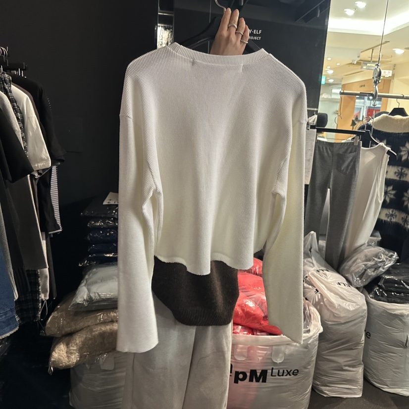 ELF-L韓國代購㊣女裝新品人氣休閑熱賣時尚真品25秋冬長袖T恤PROJECT ELF/ELF-L長袖T恤