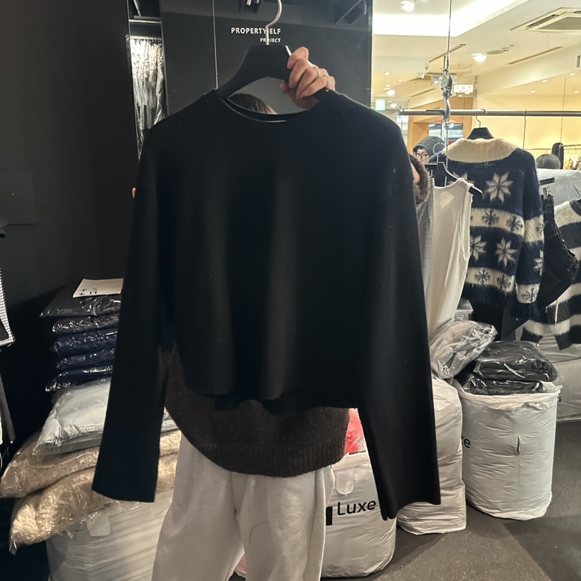 ELF-L韓國代購㊣女裝新品人氣休閑熱賣時尚真品25秋冬長袖T恤PROJECT ELF/ELF-L長袖T恤圖色3