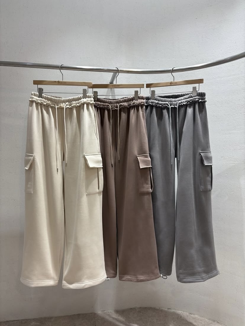 NYLON韓國代購㊣女士新品熱賣真品25秋冬休閑褲工裝褲加絨抓絨NYLON休閑褲