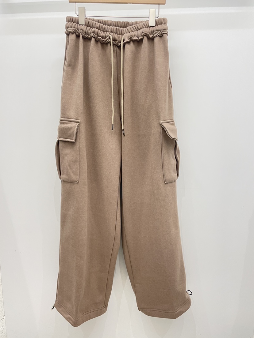 NYLON韓國代購㊣女士新品熱賣真品25秋冬休閑褲工裝褲加絨抓絨NYLON休閑褲圖色2