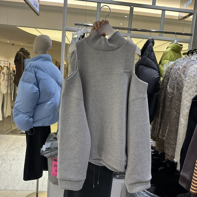 MIXXIN韓國直郵㊣女裝新款人氣推薦時尚熱賣真品衛衣加絨高領MIXXIN衛衣圖色2