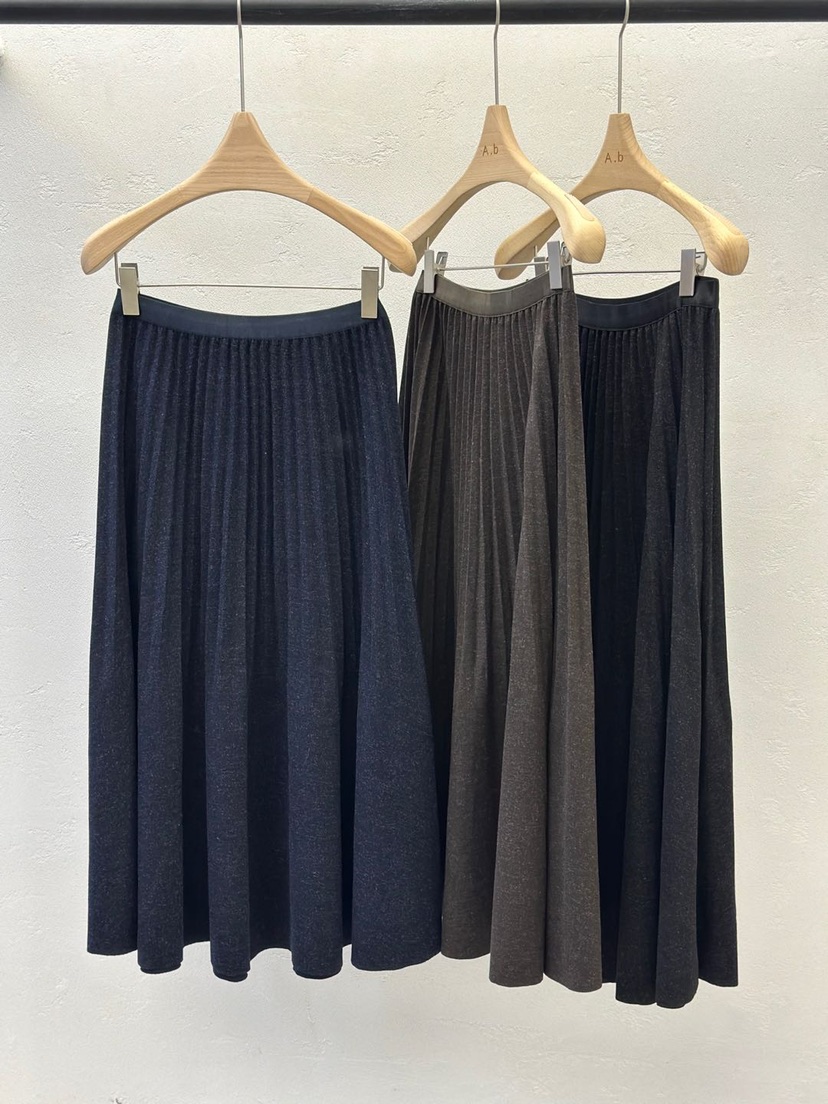 AUTUMN BEIGE-Q東大門㊣實拍女裝新品25秋冬半身裙中短裙褶裥A.b/AUTUMN BEIGE半身裙/中短裙