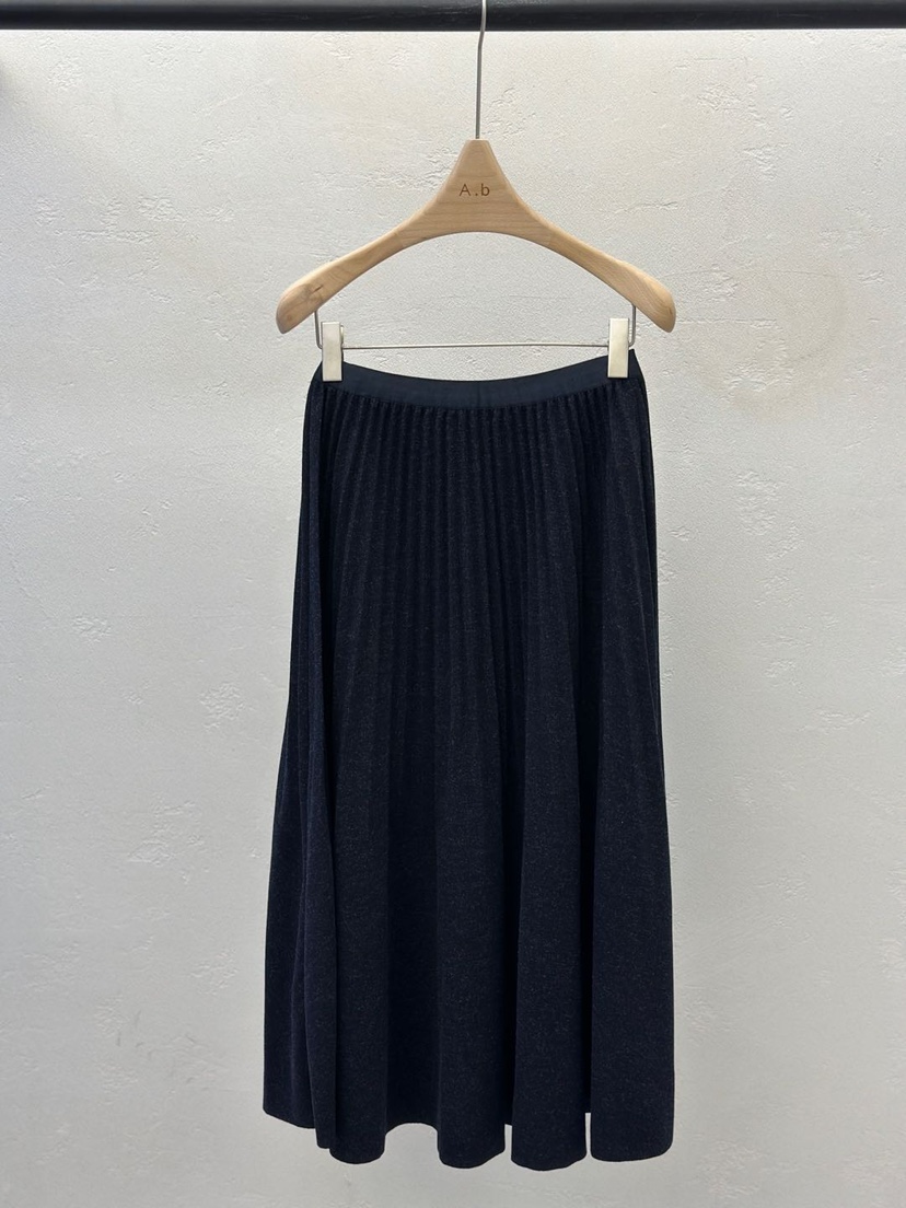 AUTUMN BEIGE-Q東大門㊣實拍女裝新品25秋冬半身裙中短裙褶裥A.b/AUTUMN BEIGE半身裙/中短裙圖色1