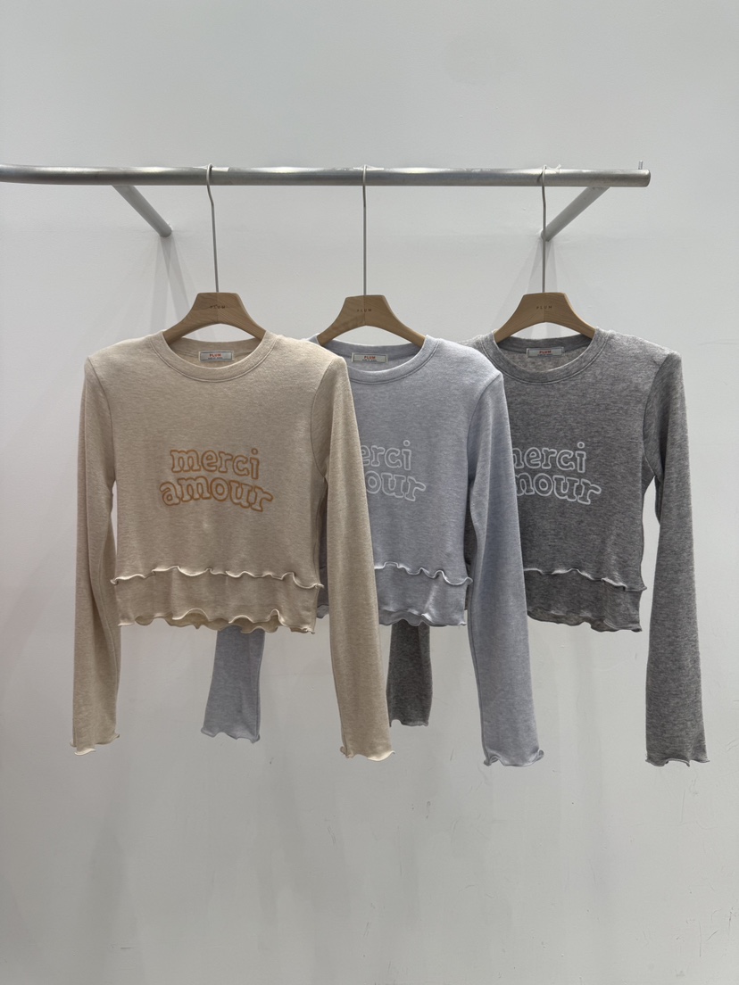 PLUM-q韓國代購㊣女士新品人氣職業真品熱賣推薦時尚長袖T恤PLUM-Q/IFYOUSAYSO長袖T恤