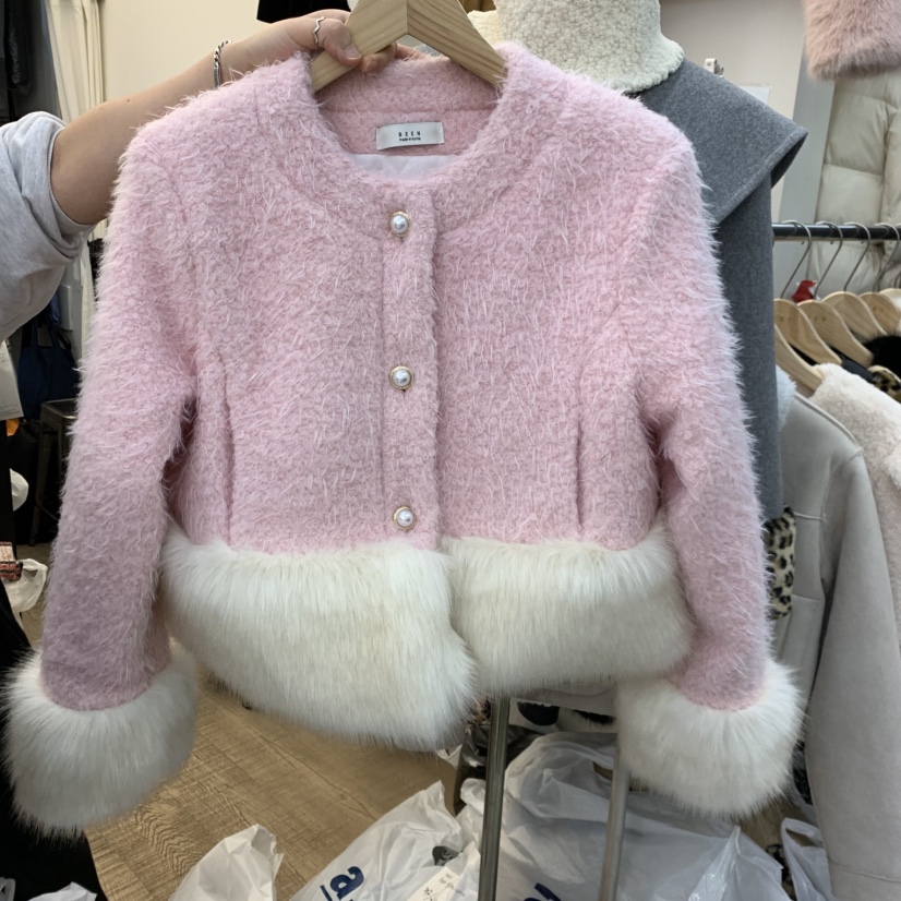 BEEN-A韓國直郵㊣女裝新款時尚真品休閑熱賣推薦夾克貂皮夾棉BEEN-A夾克圖色1