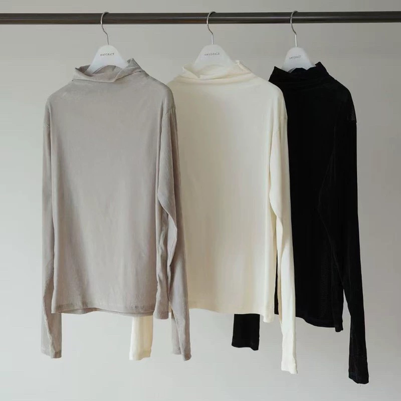 AMY GRACE韓國直郵㊣女士新品休閑推薦時尚25秋冬人氣長袖T恤AMY GRACE長袖T恤圖色3左三色