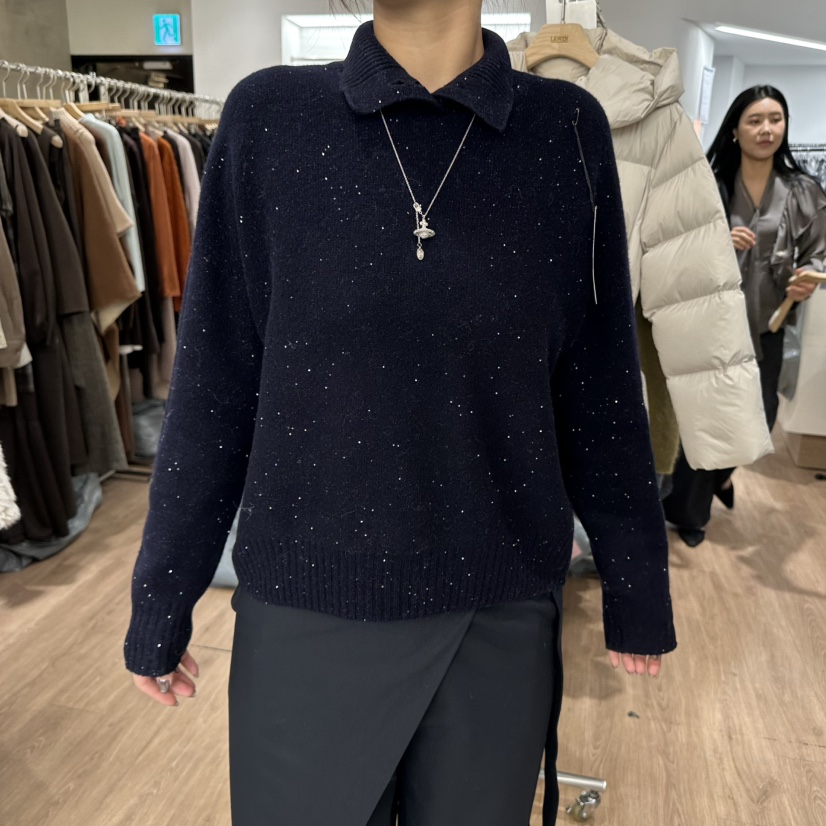 LEWIN韓國直郵㊣女士新品人氣時尚熱賣真品職業25秋冬針織衫紐扣LEWIN針織衫圖色3