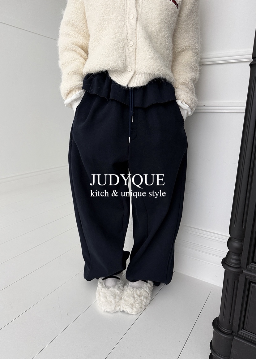 JUDYQUE韓國代購㊣女士新款推薦時尚25秋冬真品休閑褲加絨紐扣JUDYQUE休閑褲圖色7