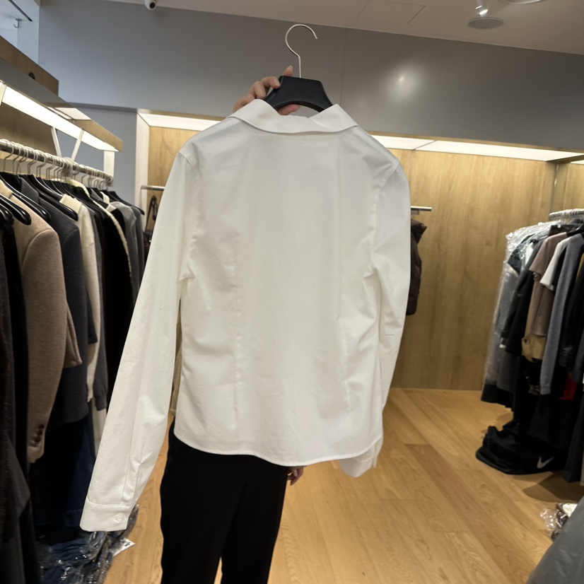 LEFANCY韓國直郵㊣女裝新品時尚25秋冬休閑熱賣襯衫蕾絲衫口袋LEFANCY襯衫/蕾絲衫