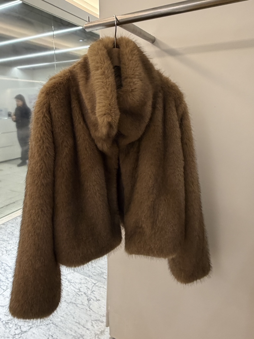 DE VENTI韓國直郵㊣女士新品真品時尚熱賣職業短款大衣狐貍DE VENTI短款大衣圖色1
