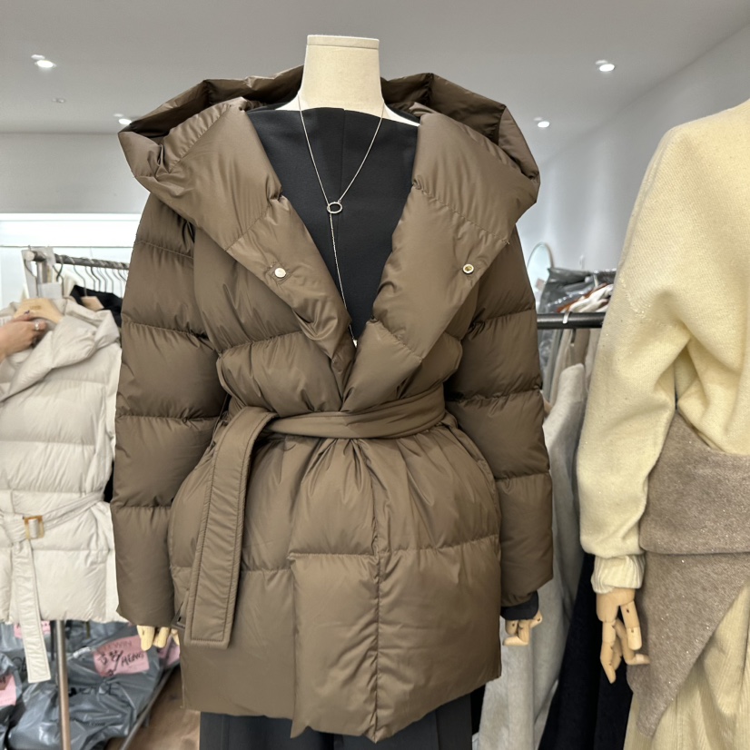 LEWIN東大門㊣實拍女裝新款推薦真品職業短款羽絨服含腰帶鴨絨LEWIN短款羽絨服圖色2