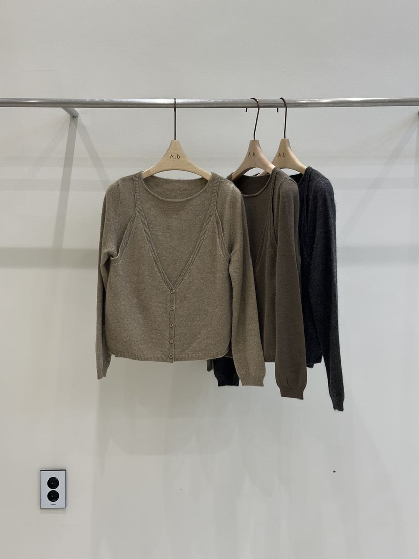 AUTUMN BEIGE-Q東大門㊣直郵女裝新品25秋冬人氣毛衣雙面A.b/AUTUMN BEIGE毛衣