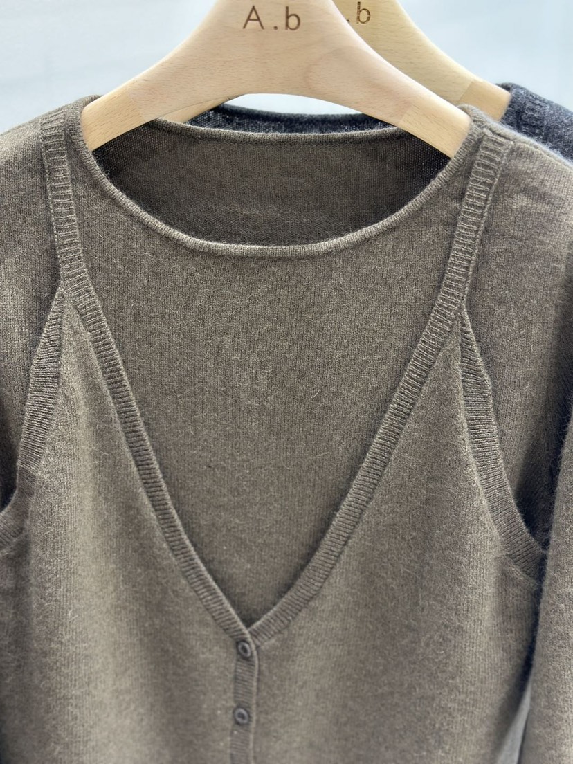AUTUMN BEIGE-Q東大門㊣直郵女裝新品25秋冬人氣毛衣雙面A.b/AUTUMN BEIGE毛衣