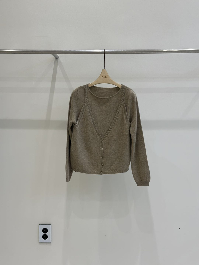 AUTUMN BEIGE-Q東大門㊣直郵女裝新品25秋冬人氣毛衣雙面A.b/AUTUMN BEIGE毛衣圖色1