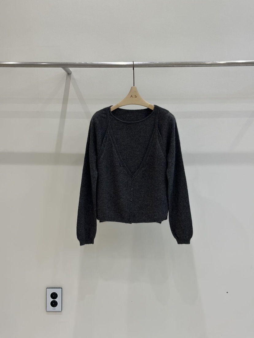 AUTUMN BEIGE-Q東大門㊣直郵女裝新品25秋冬人氣毛衣雙面A.b/AUTUMN BEIGE毛衣圖色3