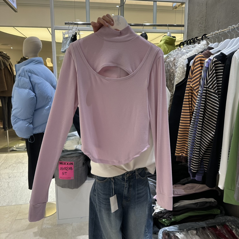 MIXXIN韓國直郵㊣女士新品人氣25秋冬推薦真品長袖T恤假兩件MIXXIN長袖T恤圖色3