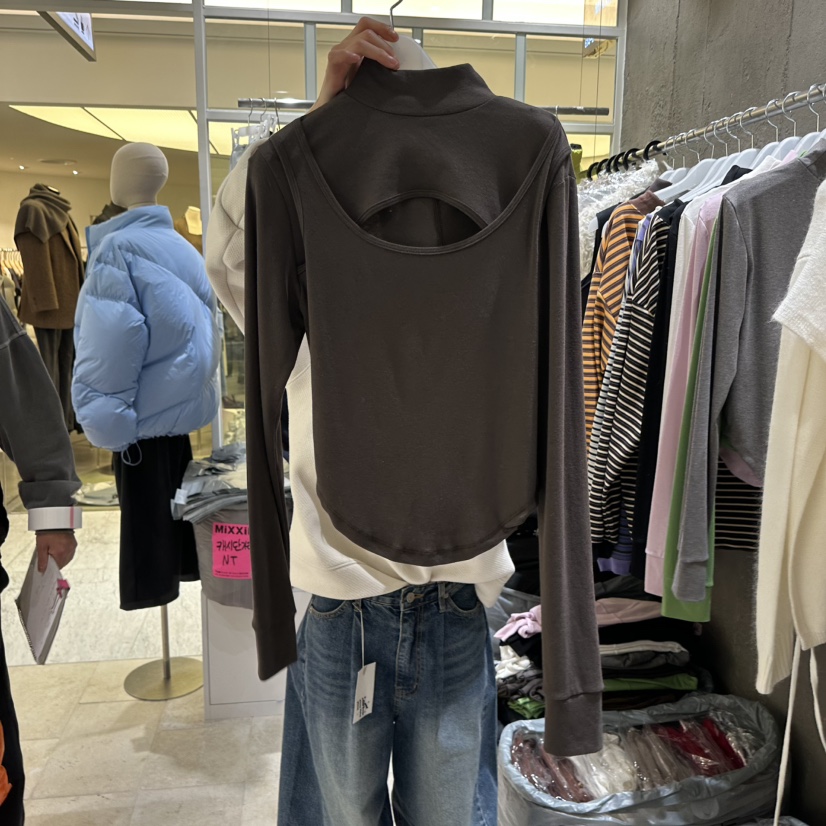 MIXXIN韓國直郵㊣女士新品人氣25秋冬推薦真品長袖T恤假兩件MIXXIN長袖T恤圖色5