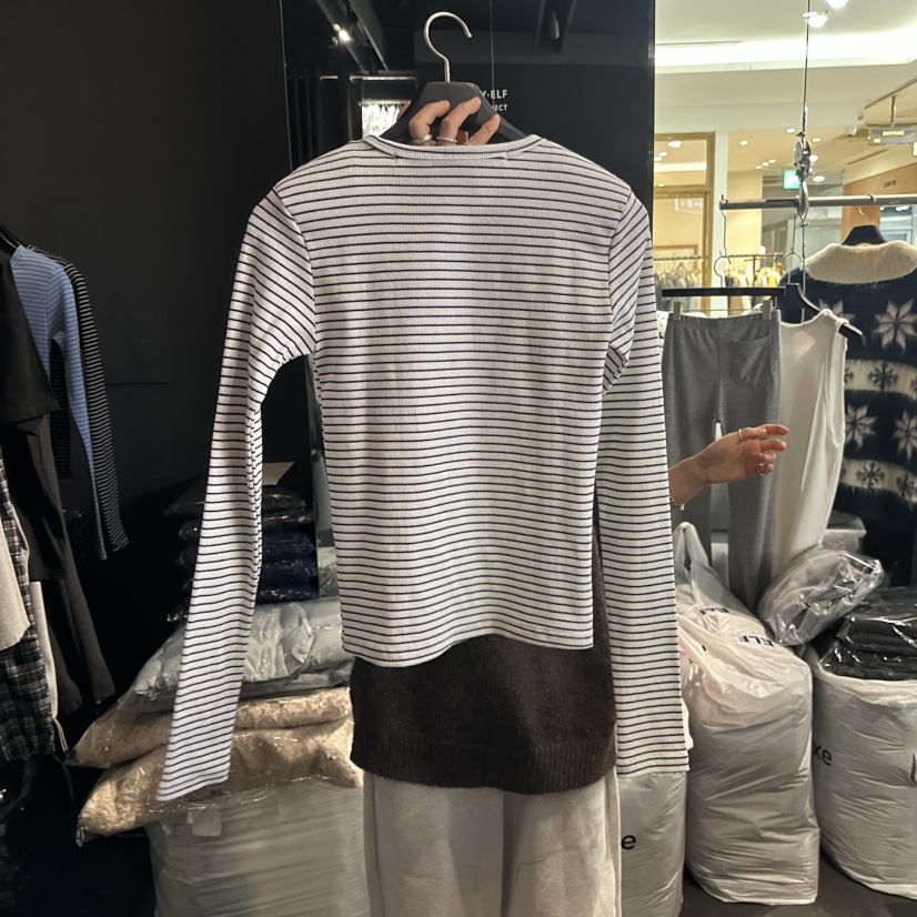 ELF-L韓國直郵㊣女士新品25秋冬真品職業推薦休閑時尚長袖T恤PROJECT ELF/ELF-L長袖T恤