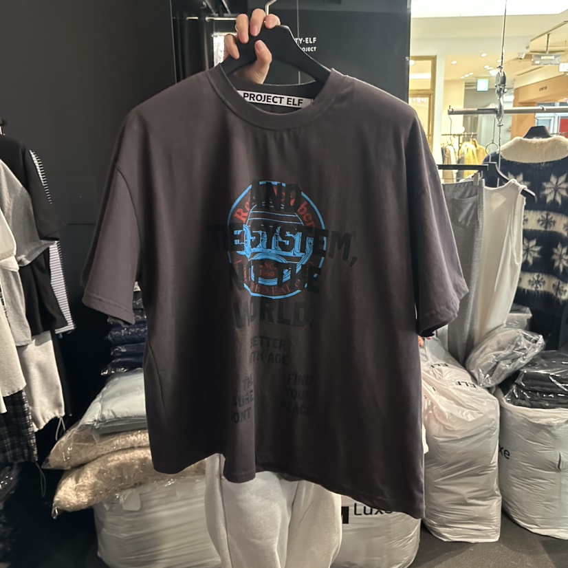 ELF-L東大門㊣直郵女裝新品25秋冬熱賣人氣休閑真品時尚T恤PROJECT ELF/ELF-LT恤圖色4