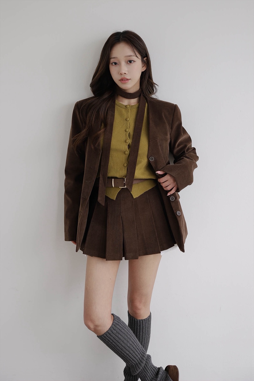 SLIT東大門㊣代購女裝新品人氣推薦熱賣休閑25秋冬裙褲燈心絨SLIT裙褲