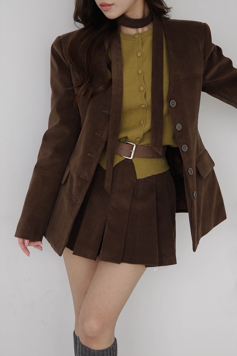 SLIT東大門㊣代購女裝新品人氣推薦熱賣休閑25秋冬裙褲燈心絨SLIT裙褲