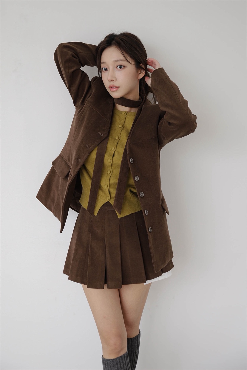 SLIT東大門㊣代購女裝新品人氣推薦熱賣休閑25秋冬裙褲燈心絨SLIT裙褲