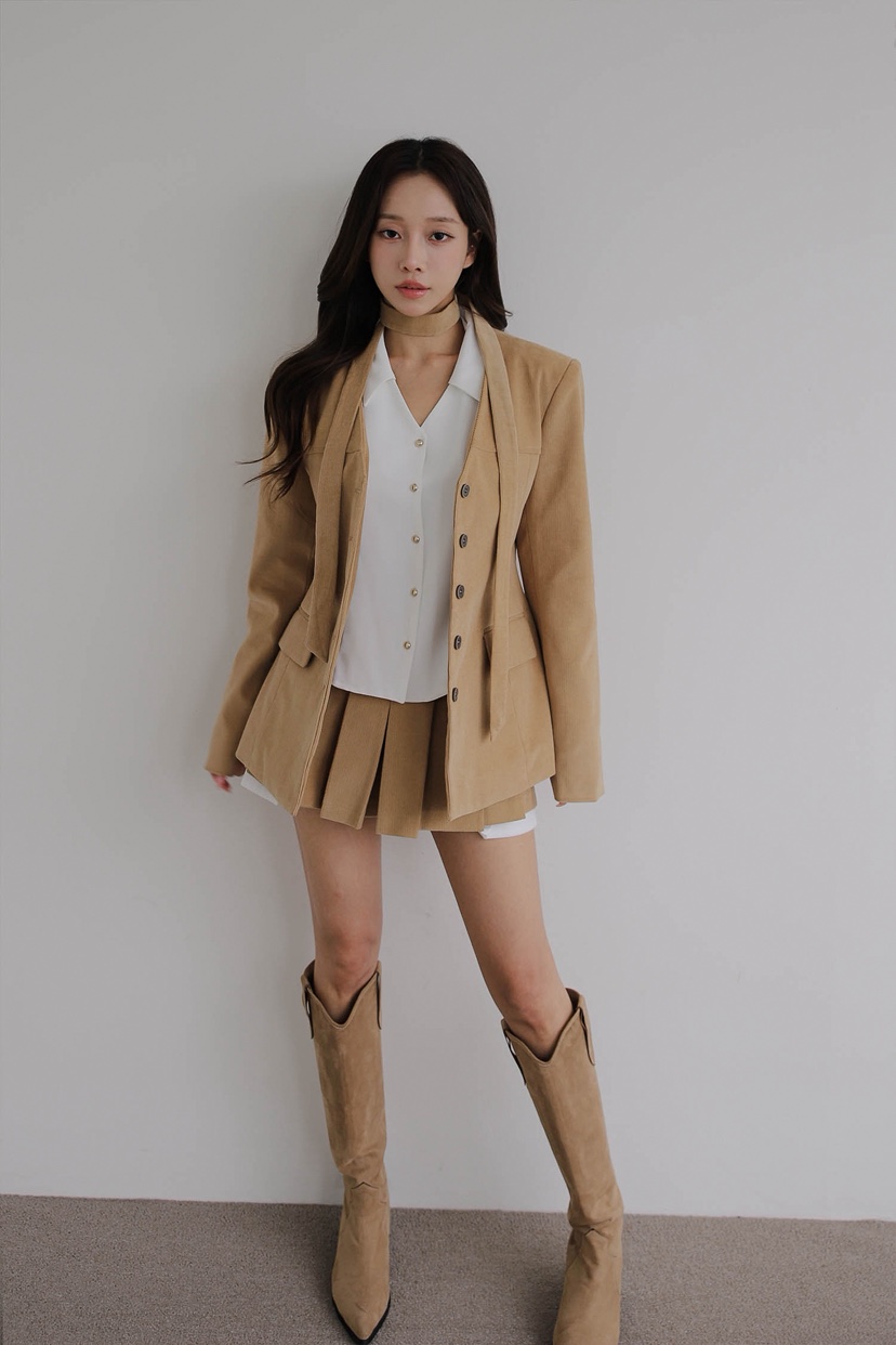 SLIT東大門㊣代購女裝新品人氣推薦熱賣休閑25秋冬裙褲燈心絨SLIT裙褲