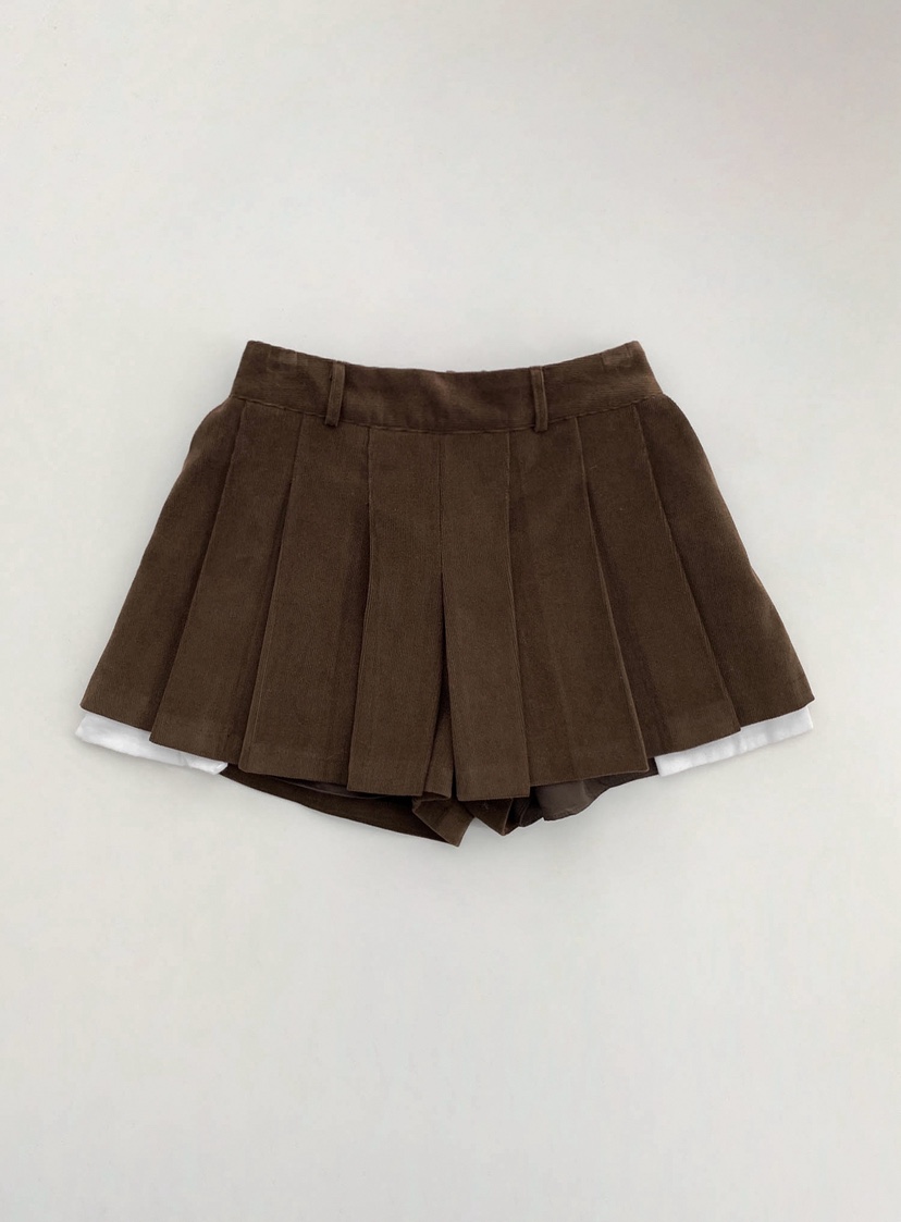 SLIT東大門㊣代購女裝新品人氣推薦熱賣休閑25秋冬裙褲燈心絨SLIT裙褲圖色2